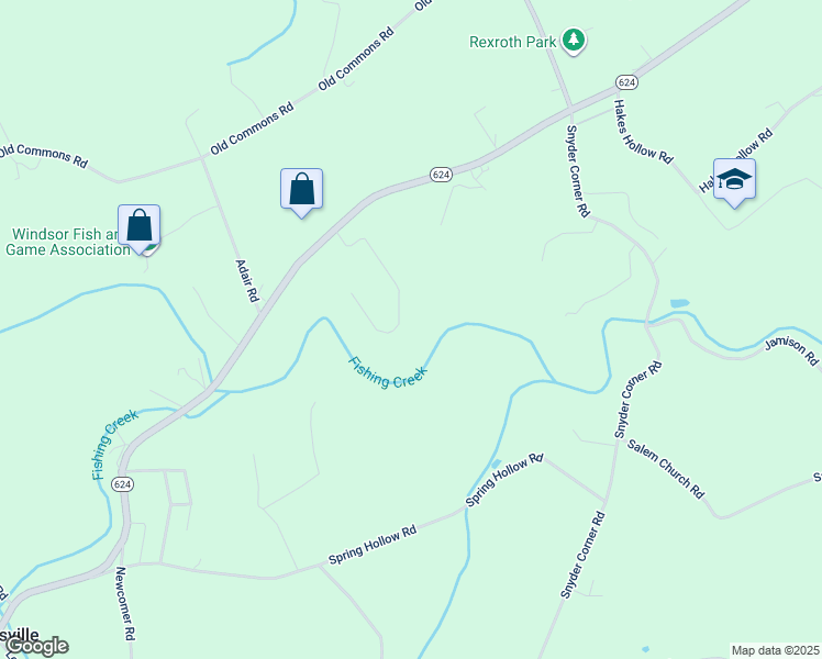 map of restaurants, bars, coffee shops, grocery stores, and more near 115 Massa Drive in Windsor