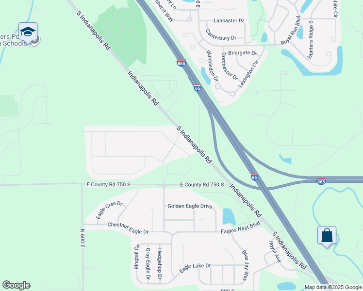 map of restaurants, bars, coffee shops, grocery stores, and more near 7329 Doyal Drive in Whitestown