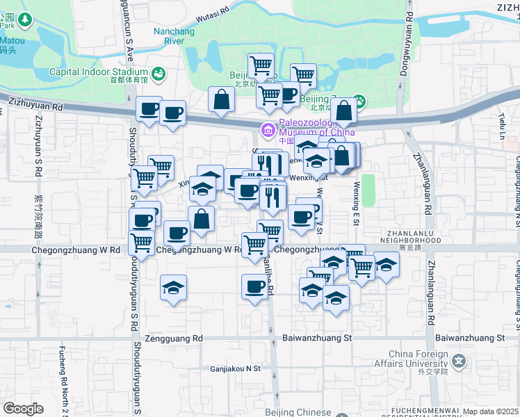 map of restaurants, bars, coffee shops, grocery stores, and more near in 