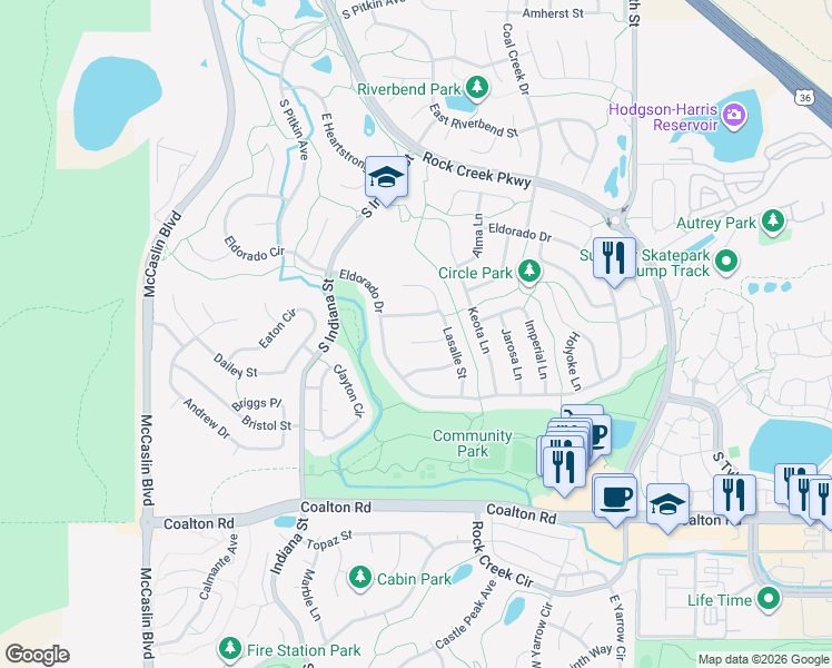 map of restaurants, bars, coffee shops, grocery stores, and more near 928 Northern Way in Superior