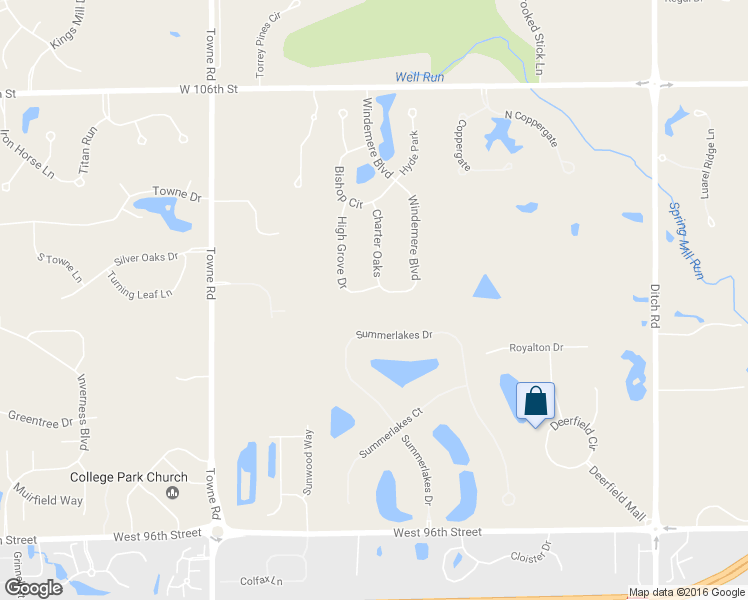 map of restaurants, bars, coffee shops, grocery stores, and more near 10323 High Grove Drive in Carmel