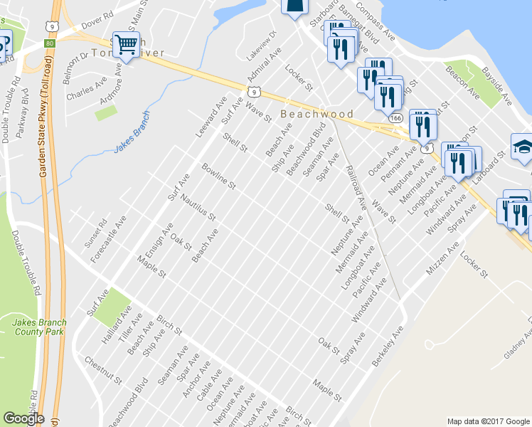 map of restaurants, bars, coffee shops, grocery stores, and more near 501 Beachwood Boulevard in Beachwood
