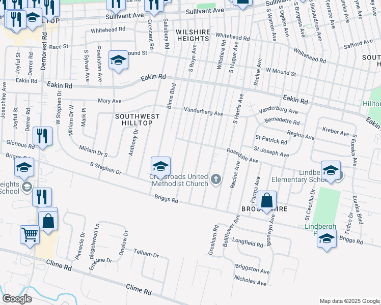 map of restaurants, bars, coffee shops, grocery stores, and more near 984 Chestershire Rd in Columbus