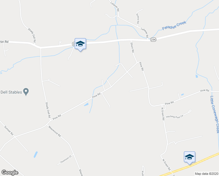 map of restaurants, bars, coffee shops, grocery stores, and more near 6186 Pine Road in Thomasville
