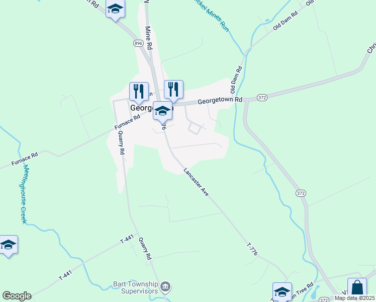 map of restaurants, bars, coffee shops, grocery stores, and more near 114 Clover Hill Road in Christiana
