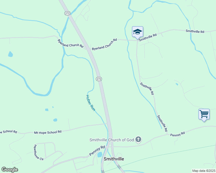 map of restaurants, bars, coffee shops, grocery stores, and more near 117 Lancaster Pike in Willow Street