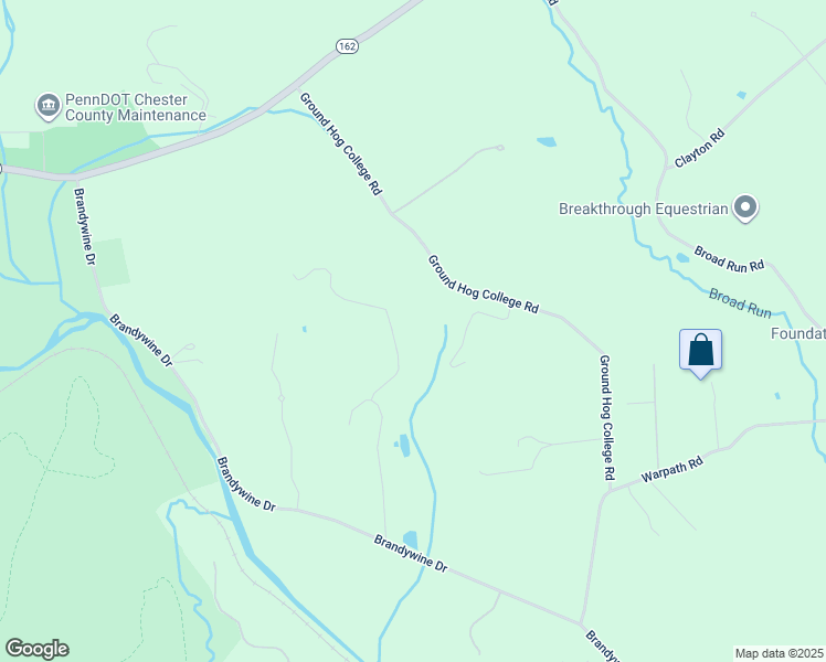 map of restaurants, bars, coffee shops, grocery stores, and more near 438 Ground Hog College Road in West Chester