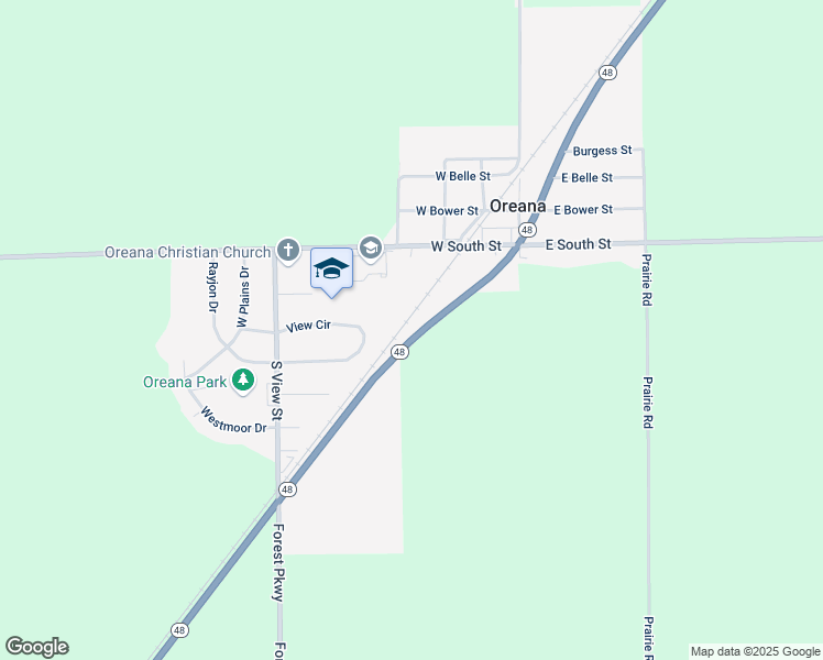 map of restaurants, bars, coffee shops, grocery stores, and more near 307 Highway 48 in Oreana