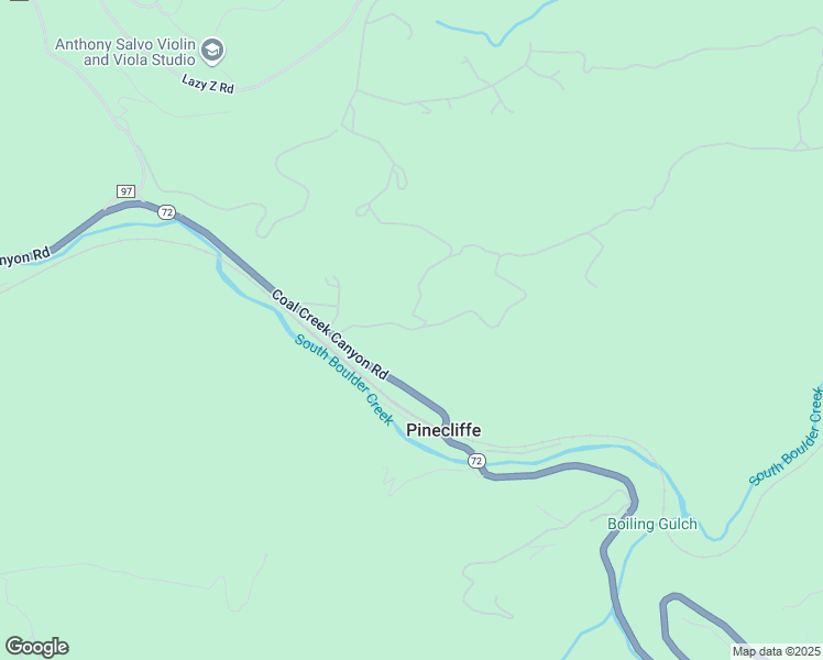 map of restaurants, bars, coffee shops, grocery stores, and more near Pinecliff Trail in Nederland