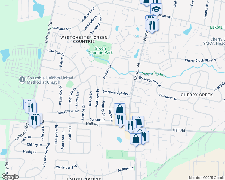 map of restaurants, bars, coffee shops, grocery stores, and more near 5680 Idella Drive in Galloway