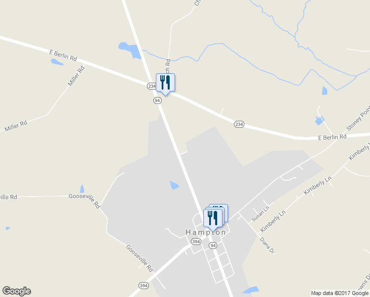 map of restaurants, bars, coffee shops, grocery stores, and more near 5611 Carlisle Pike in New Oxford