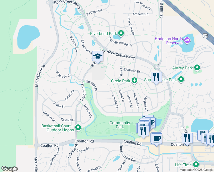 map of restaurants, bars, coffee shops, grocery stores, and more near 1029 Lasalle Street in Superior