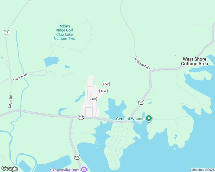 map of restaurants, bars, coffee shops, grocery stores, and more near 57871 Flamingo Road in Senecaville