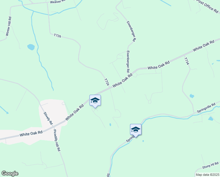 map of restaurants, bars, coffee shops, grocery stores, and more near 1001 Miller Rd in Strasburg