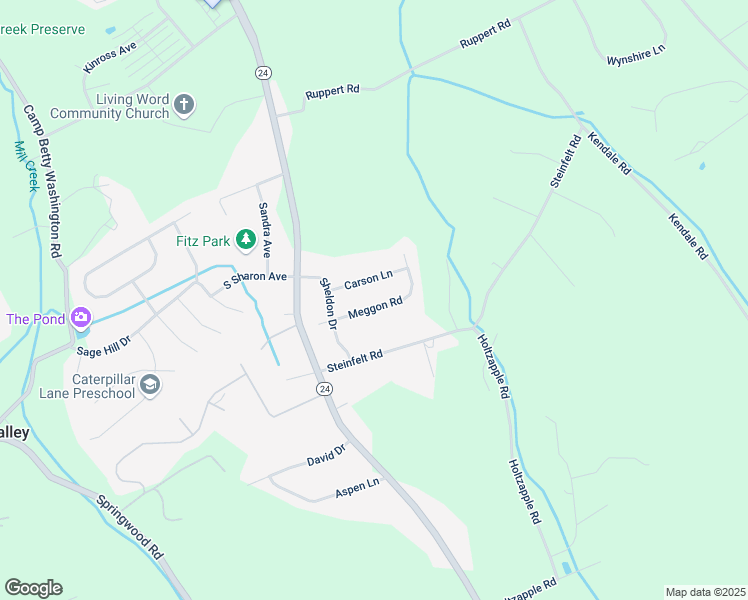 map of restaurants, bars, coffee shops, grocery stores, and more near 320 Meggon Road in Red Lion