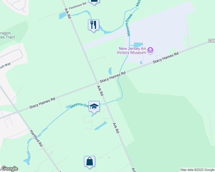 map of restaurants, bars, coffee shops, grocery stores, and more near 85 Stacy Haines Road in Lumberton
