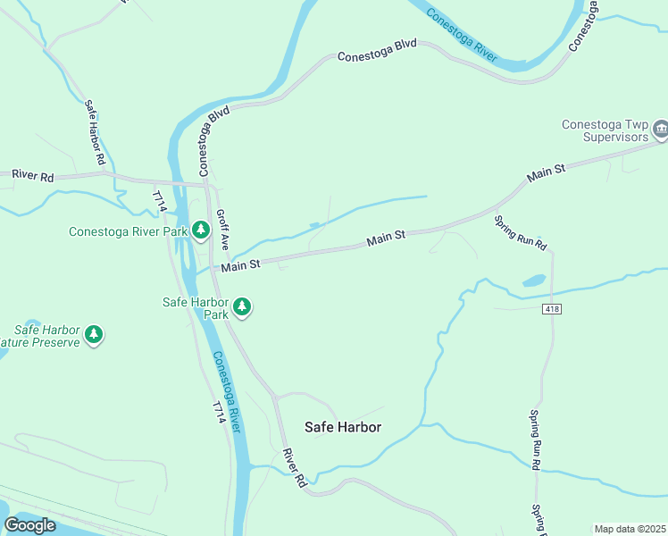 map of restaurants, bars, coffee shops, grocery stores, and more near 4430 Main Street in Conestoga