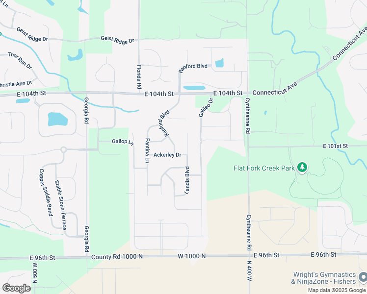 map of restaurants, bars, coffee shops, grocery stores, and more near 10186 Landis Boulevard in Fortville
