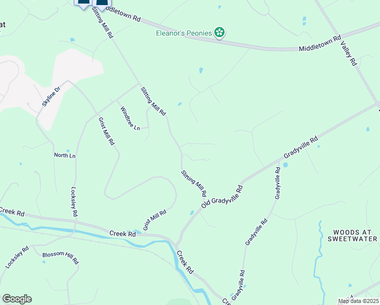 map of restaurants, bars, coffee shops, grocery stores, and more near 1679 Slitting Mill Road in Glen Mills