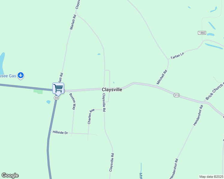 map of restaurants, bars, coffee shops, grocery stores, and more near in Claysville