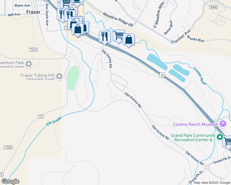 map of restaurants, bars, coffee shops, grocery stores, and more near 194 Cozens Pointe Circle in Fraser