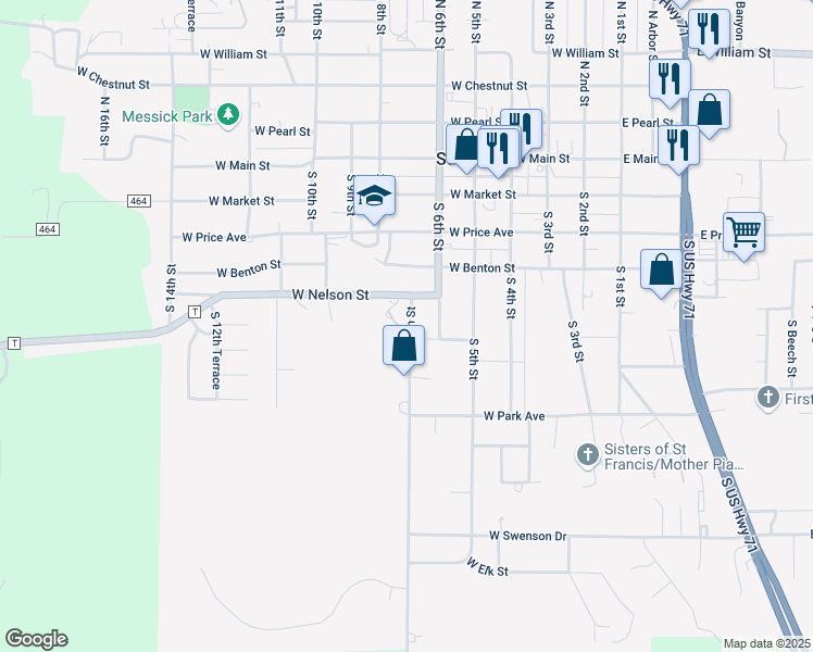 map of restaurants, bars, coffee shops, grocery stores, and more near 601 South 7th Street in Savannah