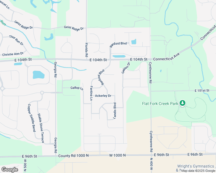 map of restaurants, bars, coffee shops, grocery stores, and more near 10186 Landis Boulevard in Fortville