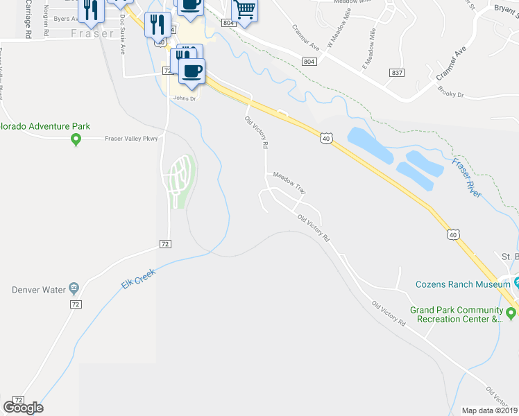 map of restaurants, bars, coffee shops, grocery stores, and more near 111 Cozens Pointe Circle in Parshall