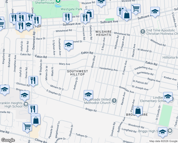 map of restaurants, bars, coffee shops, grocery stores, and more near 898 Binns Boulevard in Columbus