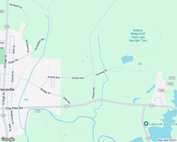 map of restaurants, bars, coffee shops, grocery stores, and more near 15711 Grand Avenue in Senecaville