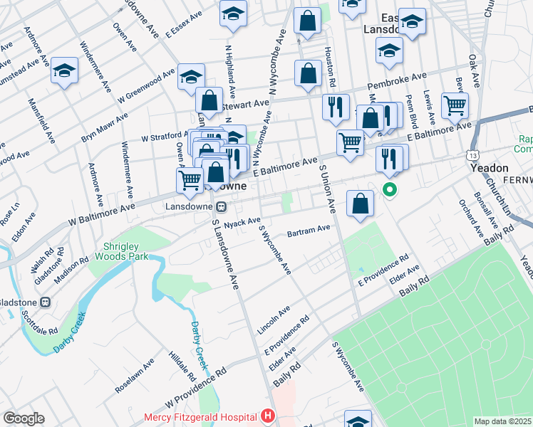 map of restaurants, bars, coffee shops, grocery stores, and more near 69 Sayers Avenue in Lansdowne
