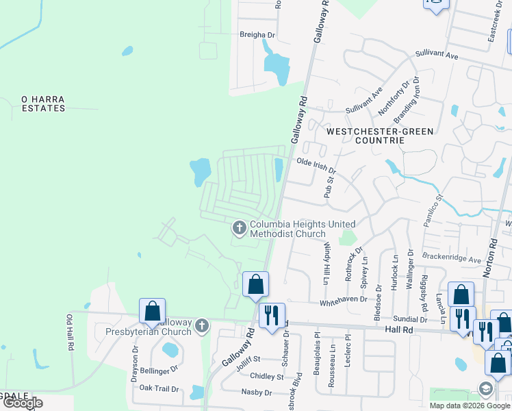 map of restaurants, bars, coffee shops, grocery stores, and more near 6204 Broad Stripes Avenue in Galloway