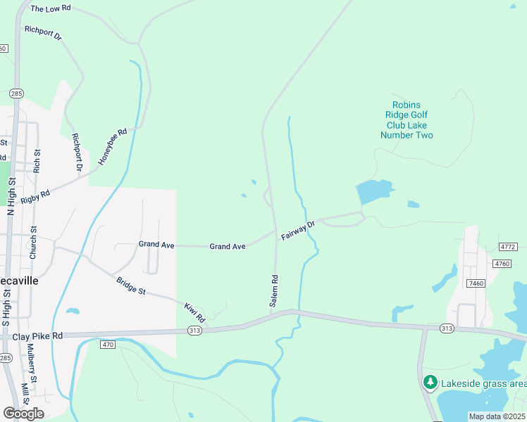 map of restaurants, bars, coffee shops, grocery stores, and more near 15711 Grand Avenue in Senecaville