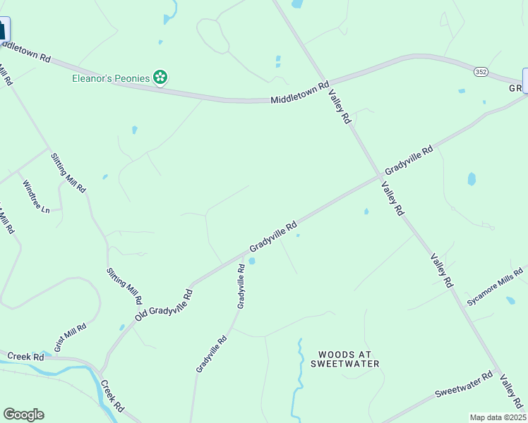 map of restaurants, bars, coffee shops, grocery stores, and more near 1485 Gradyville Road in Glen Mills