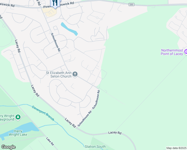 map of restaurants, bars, coffee shops, grocery stores, and more near 533b Lilac Lane in Manchester Township