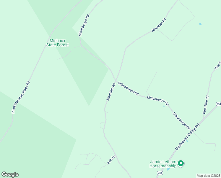 map of restaurants, bars, coffee shops, grocery stores, and more near 290 Mountain Road in Orrtanna