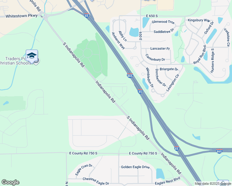 map of restaurants, bars, coffee shops, grocery stores, and more near 7071 Helm Street in Whitestown