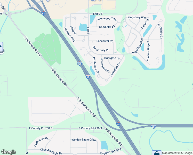 map of restaurants, bars, coffee shops, grocery stores, and more near 6760 Wimbledon Drive in Zionsville