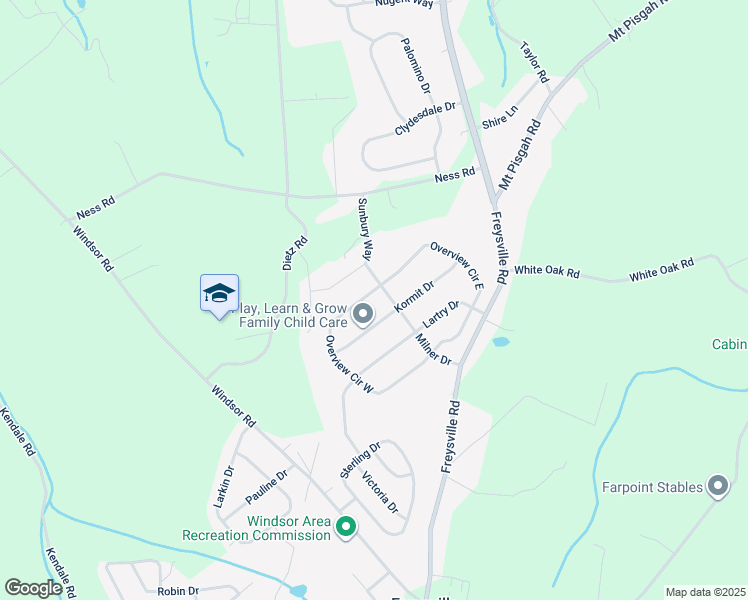 map of restaurants, bars, coffee shops, grocery stores, and more near 173 Overview Circle West in Red Lion