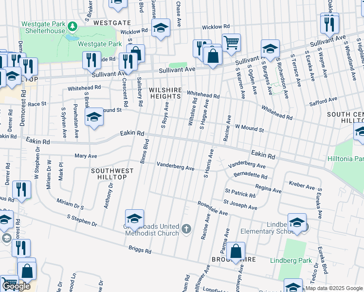 map of restaurants, bars, coffee shops, grocery stores, and more near 760 Chestershire Road in Columbus