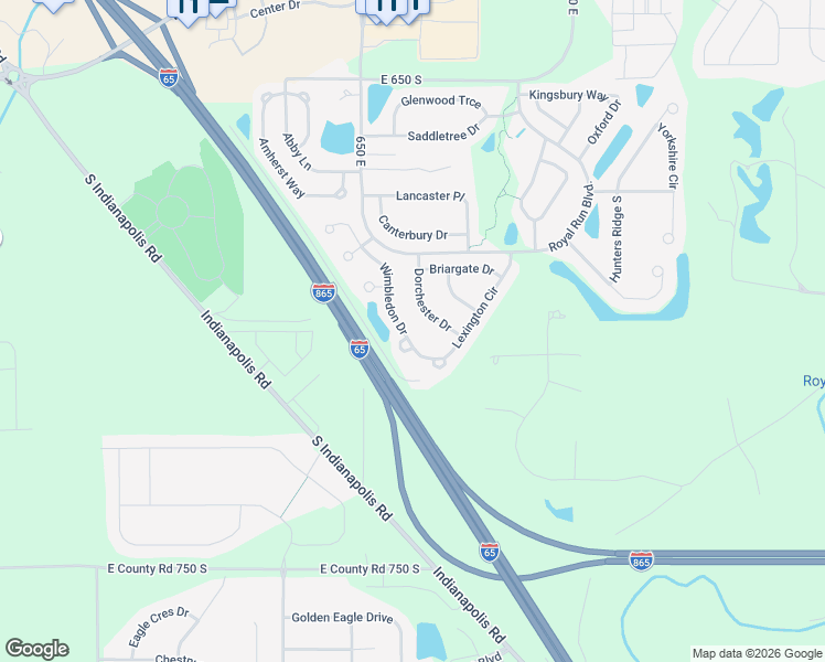 map of restaurants, bars, coffee shops, grocery stores, and more near 6740 Dorchester Drive in Zionsville