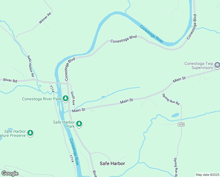 map of restaurants, bars, coffee shops, grocery stores, and more near 4459 Main Street in Conestoga