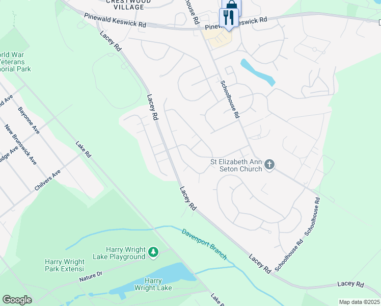 map of restaurants, bars, coffee shops, grocery stores, and more near 317 Gardenia Drive in Manchester Township
