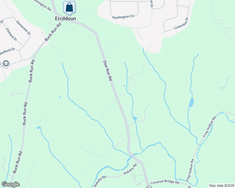 map of restaurants, bars, coffee shops, grocery stores, and more near 1005 Doe Run Road in Coatesville