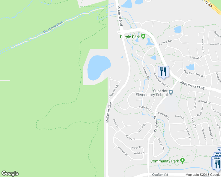 map of restaurants, bars, coffee shops, grocery stores, and more near 1775 Rockview Circle in Louisville