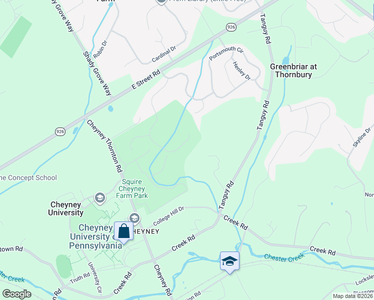 map of restaurants, bars, coffee shops, grocery stores, and more near 154 Freedom Rider Trail in Glen Mills