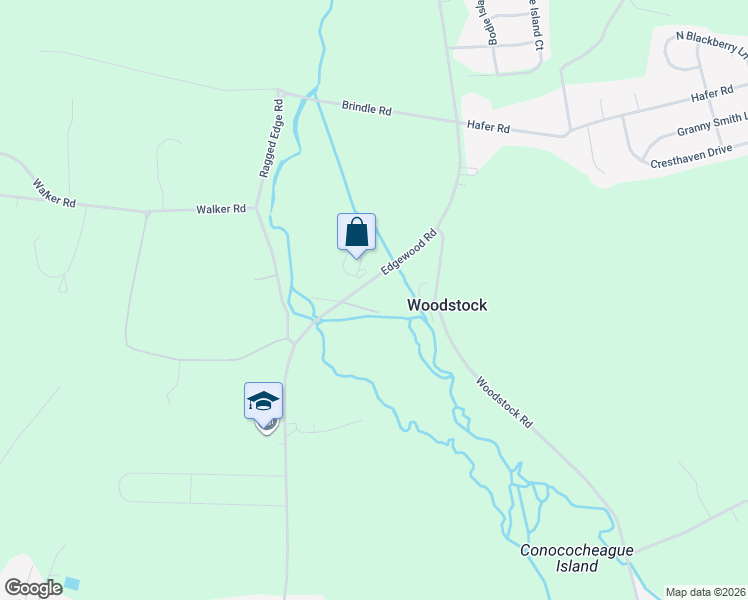 map of restaurants, bars, coffee shops, grocery stores, and more near Edgewood Court in Chambersburg