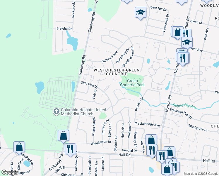 map of restaurants, bars, coffee shops, grocery stores, and more near 610 Bantry Bay Court in Galloway
