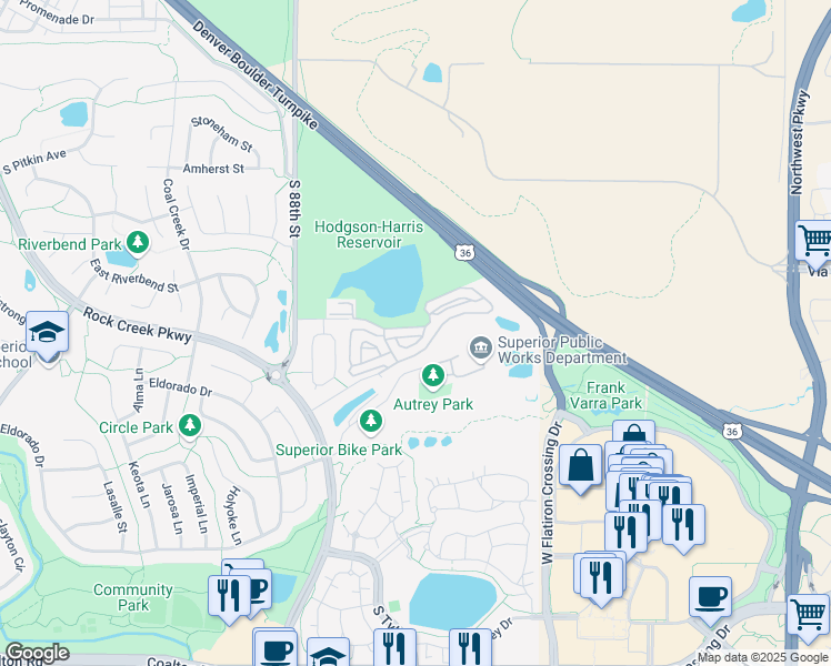 map of restaurants, bars, coffee shops, grocery stores, and more near 1925 Piper Street in Louisville