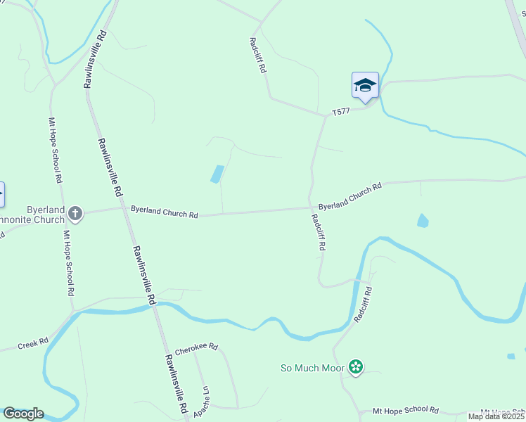 map of restaurants, bars, coffee shops, grocery stores, and more near 720 Byerland Church Road in Willow Street